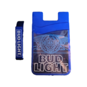 Bud light credit card holder and can opener key chain